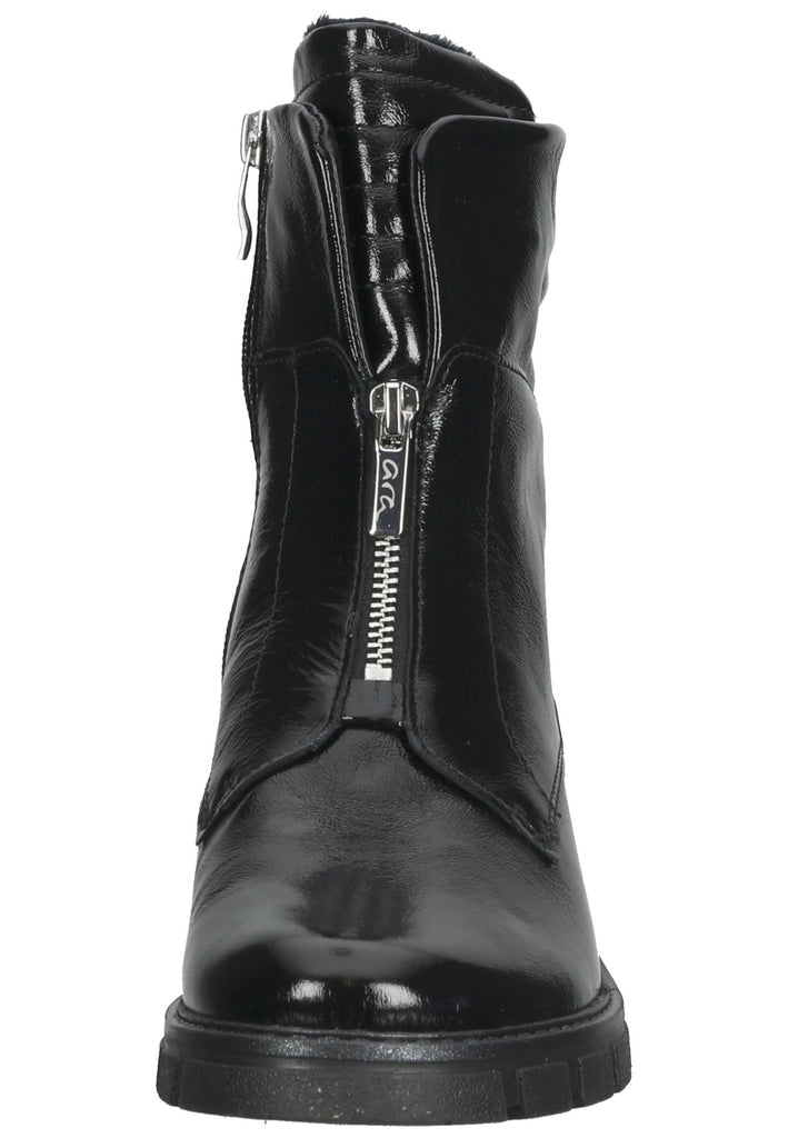 ara Stiefelette Leder Schwarz Lack Warmfutter