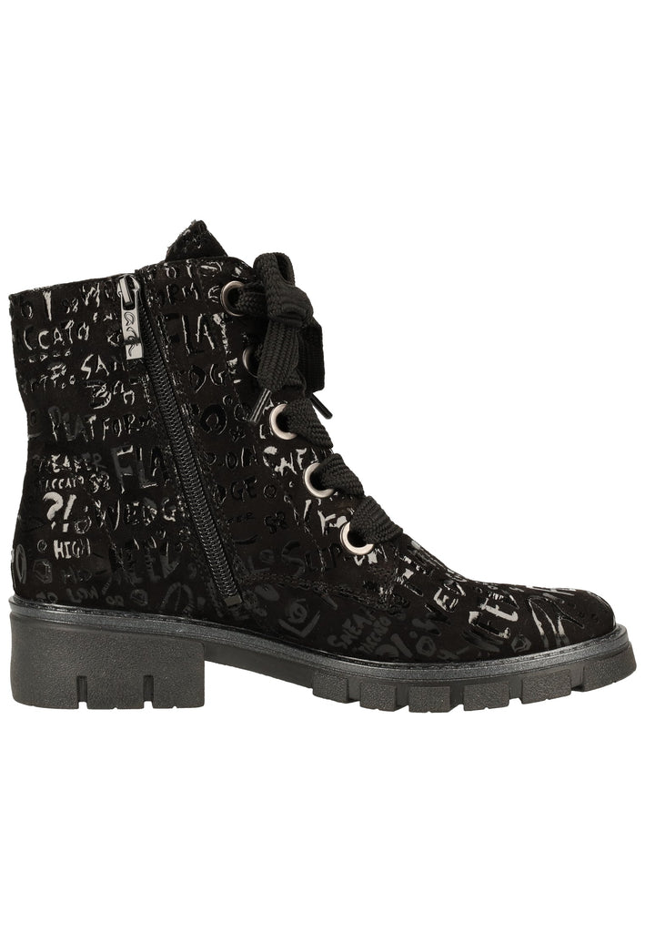 ara Stiefelette Leder Schwarz Warmfutter