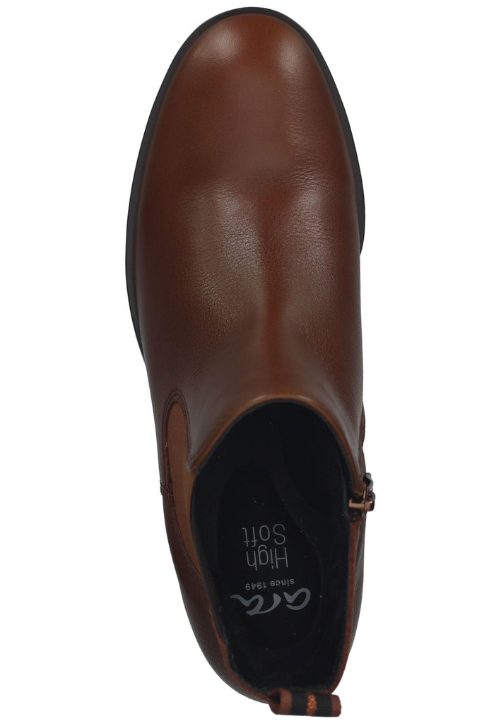 ara Stiefelette Leder/Textil Dunkelbraun