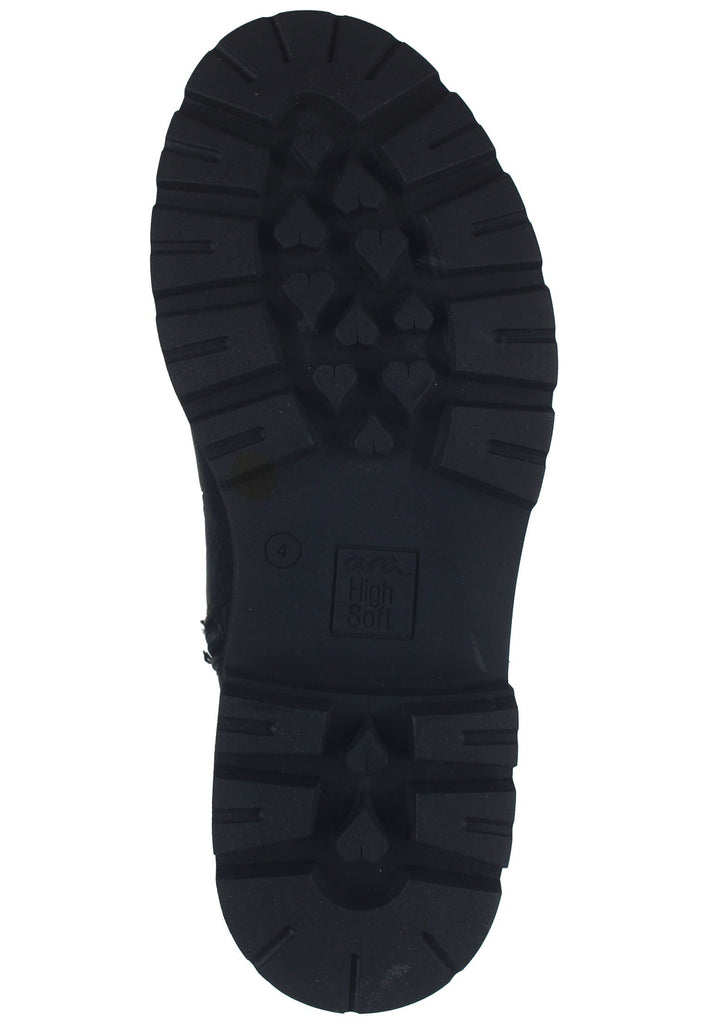 ara Stiefelette Leder/Textil Schwarz