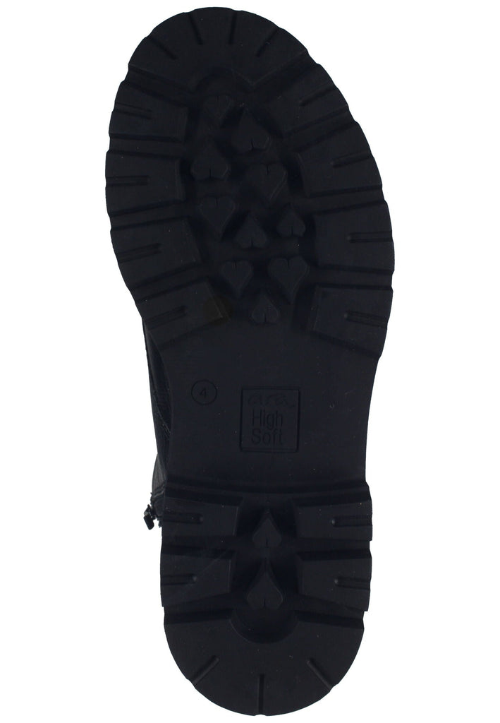 ara Stiefelette Leder/Textil Schwarz