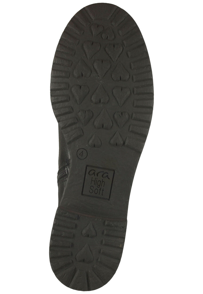 ara Stiefelette Leder/Textil Schwarz