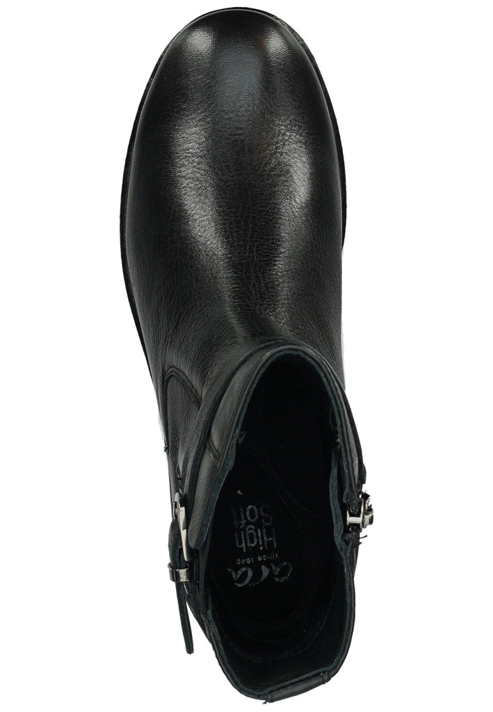 ara Stiefelette Leder/Textil Schwarz