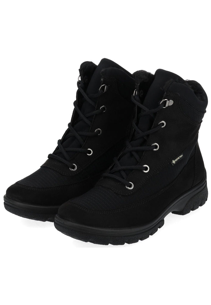 ara Stiefelette Leder/Textil Schwarz Warmfutter