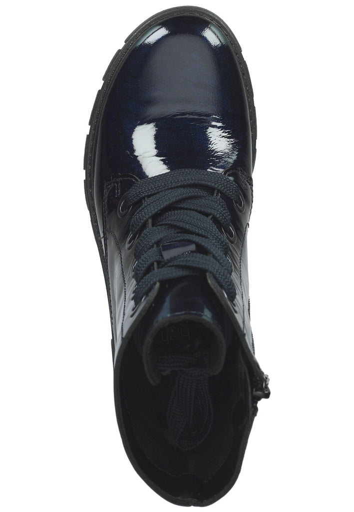 ara Stiefelette Lederimitat Blau Lack