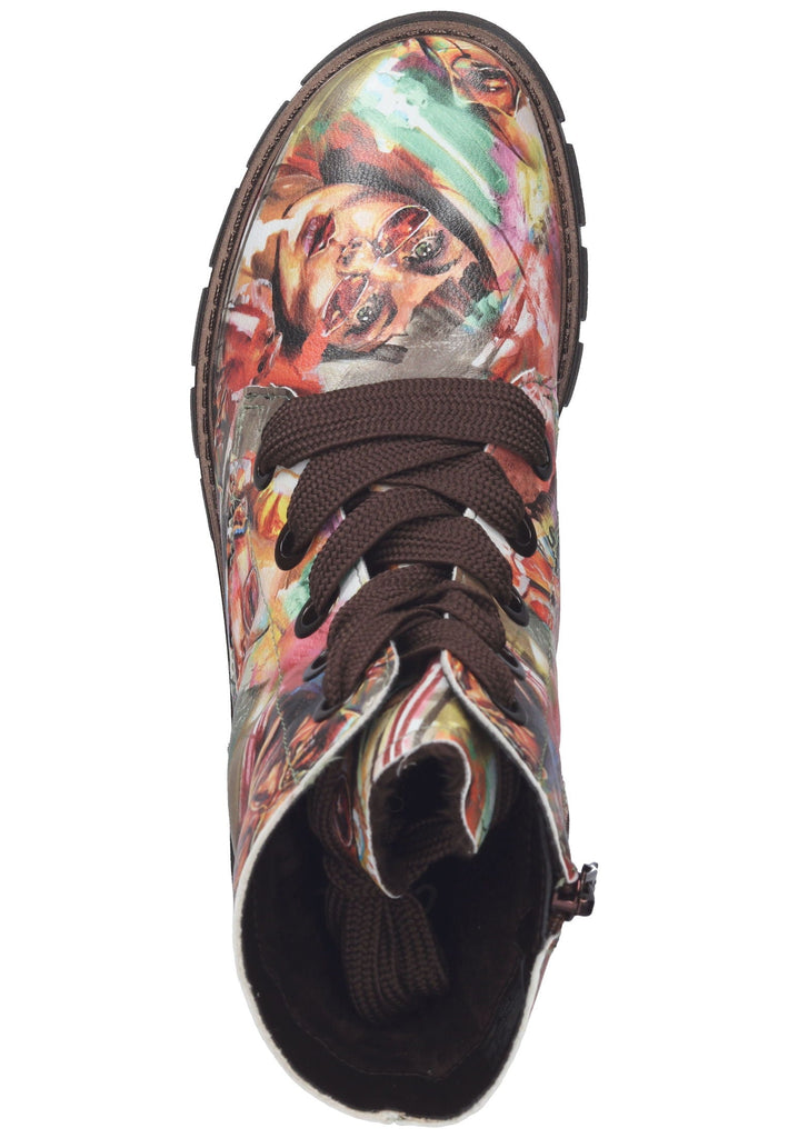 ara Stiefelette Lederimitat Multicolor Warmfutter