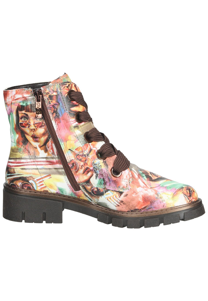 ara Stiefelette Lederimitat Multicolor Warmfutter
