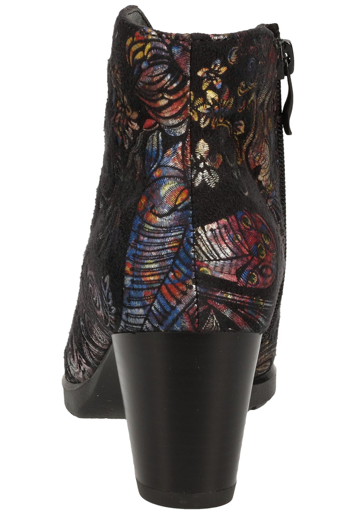 ara Stiefelette Lederimitat Schwarz Multi