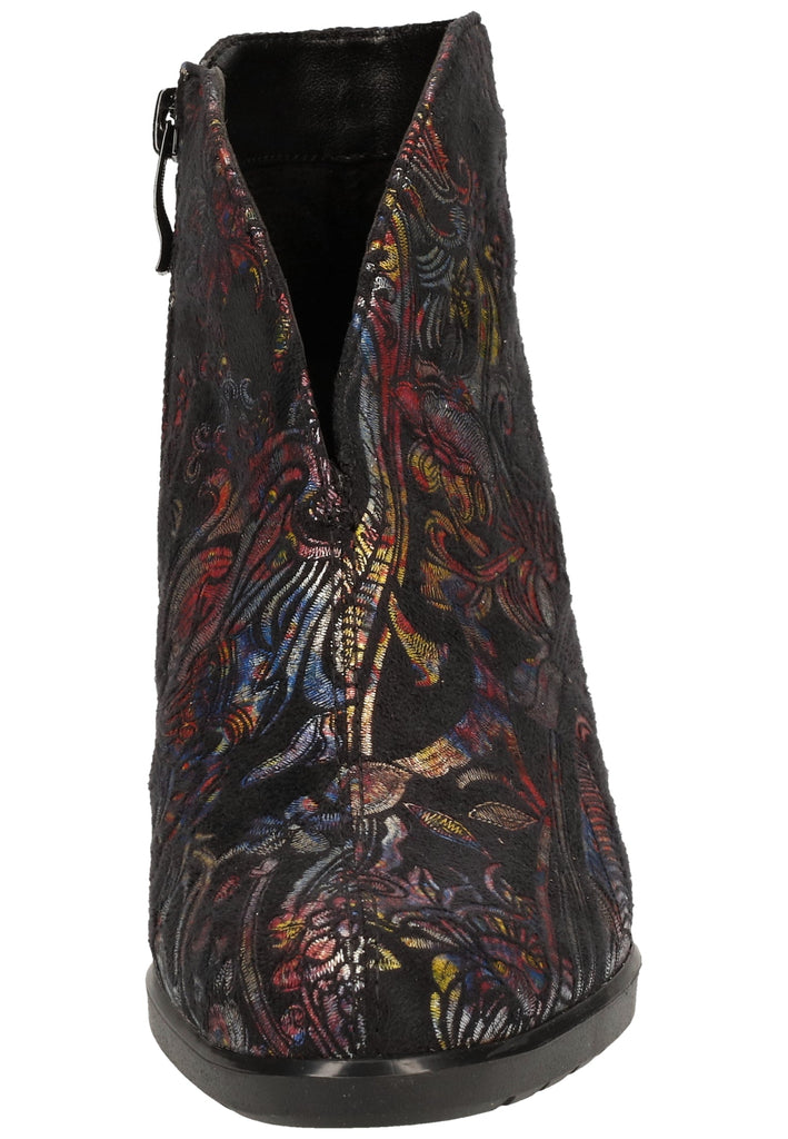 ara Stiefelette Lederimitat Schwarz Multi