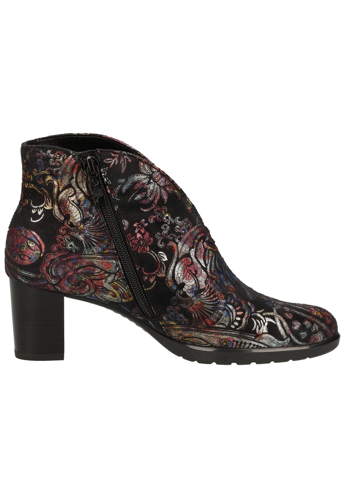 ara Stiefelette Lederimitat Schwarz Multi