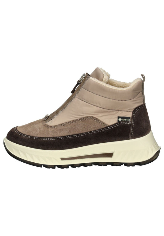 ara Stiefelette Lederimitat/Textil Braun/Beige Warmfutter
