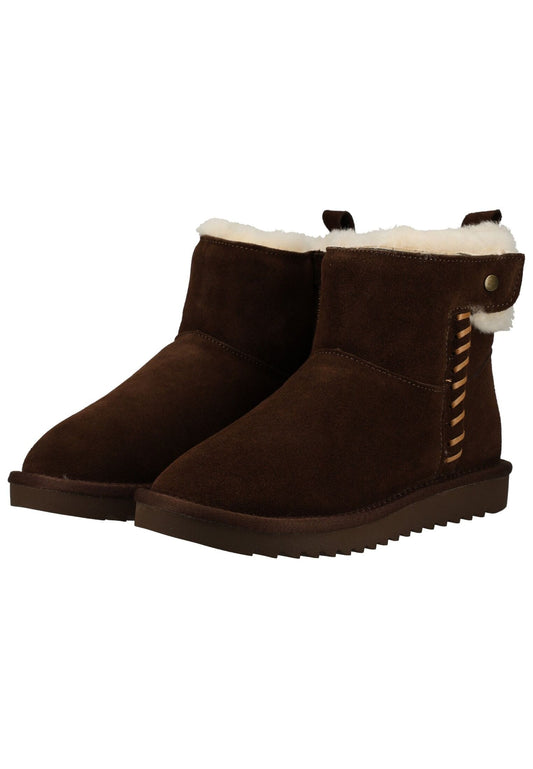 ara Stiefelette Lederimitat/Textil Coffee Warmfutter