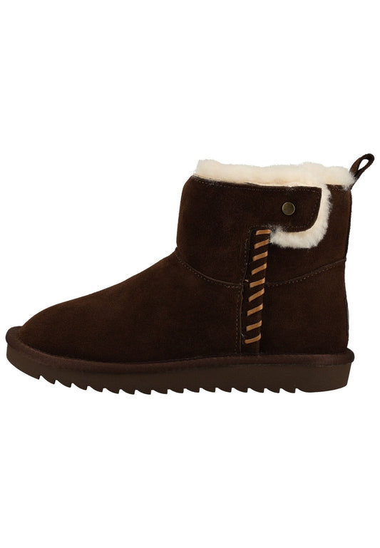 ara Stiefelette Lederimitat/Textil Coffee Warmfutter