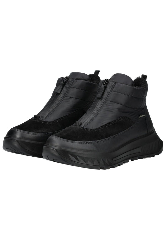 ara Stiefelette Lederimitat/Textil Schwarz/Schwarz Warmfutter