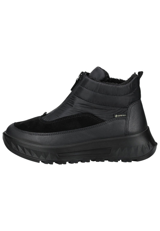 ara Stiefelette Lederimitat/Textil Schwarz/Schwarz Warmfutter