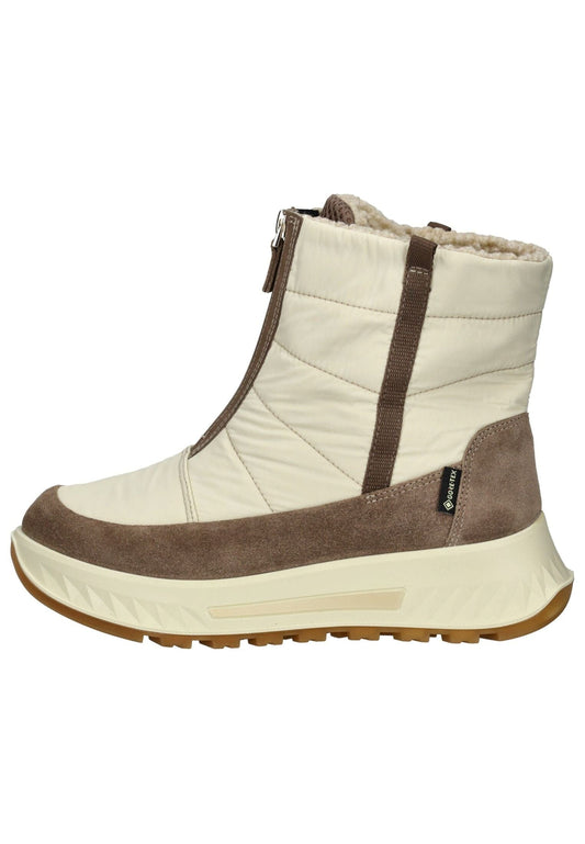 ara Stiefelette Lederimitat/Textil Weiß/Braun Warmfutter