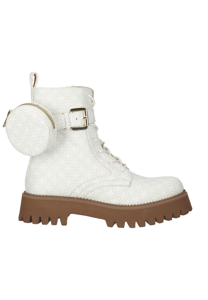 ara Stiefelette Lederimitat Weiß/Braun