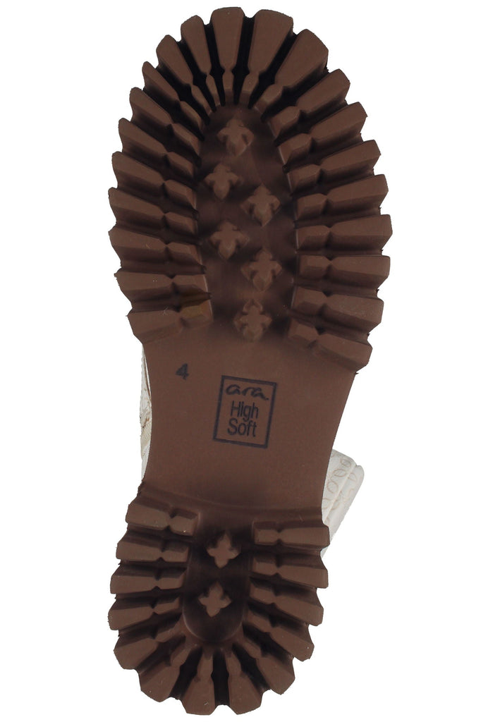 ara Stiefelette Lederimitat Weiß/Braun