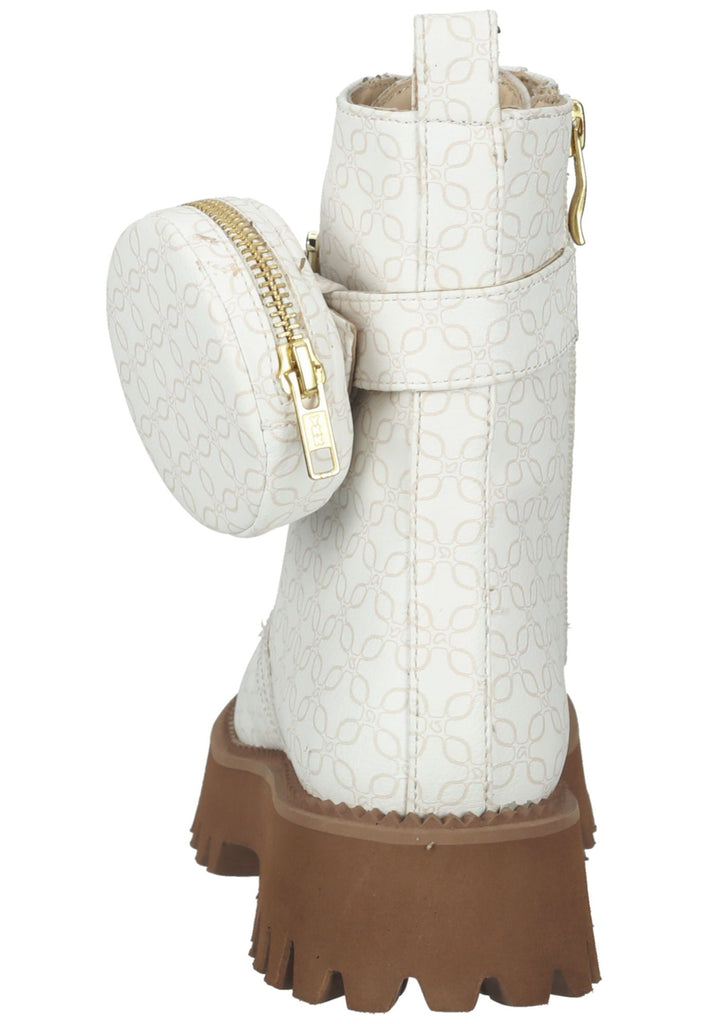 ara Stiefelette Lederimitat Weiß/Braun