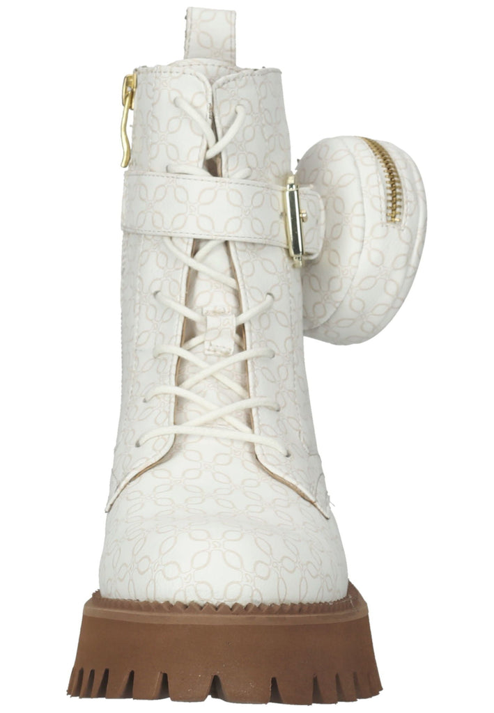 ara Stiefelette Lederimitat Weiß/Braun