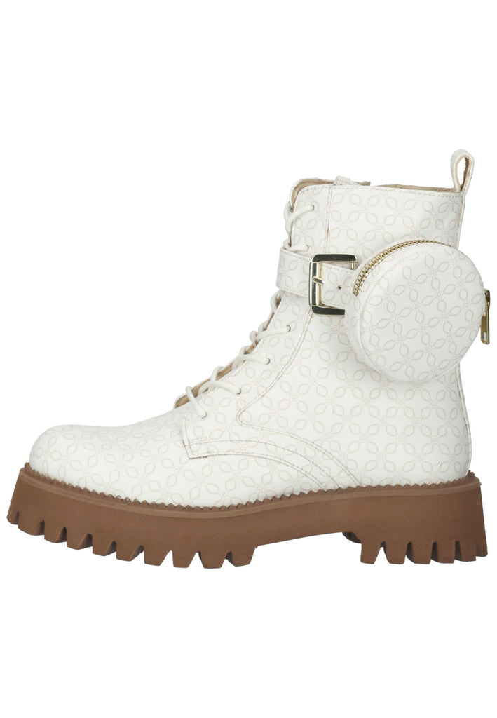 ara Stiefelette Lederimitat Weiß/Braun
