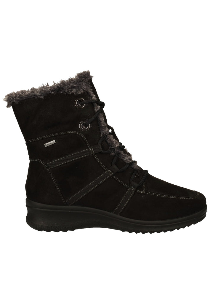 ara Stiefelette Textil Schwarz/Grau Warmfutter