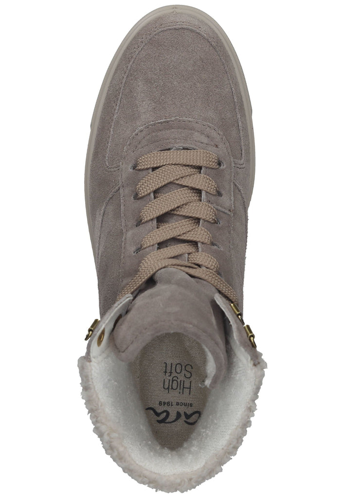 ara Stiefelette Veloursleder Beige/Weiß