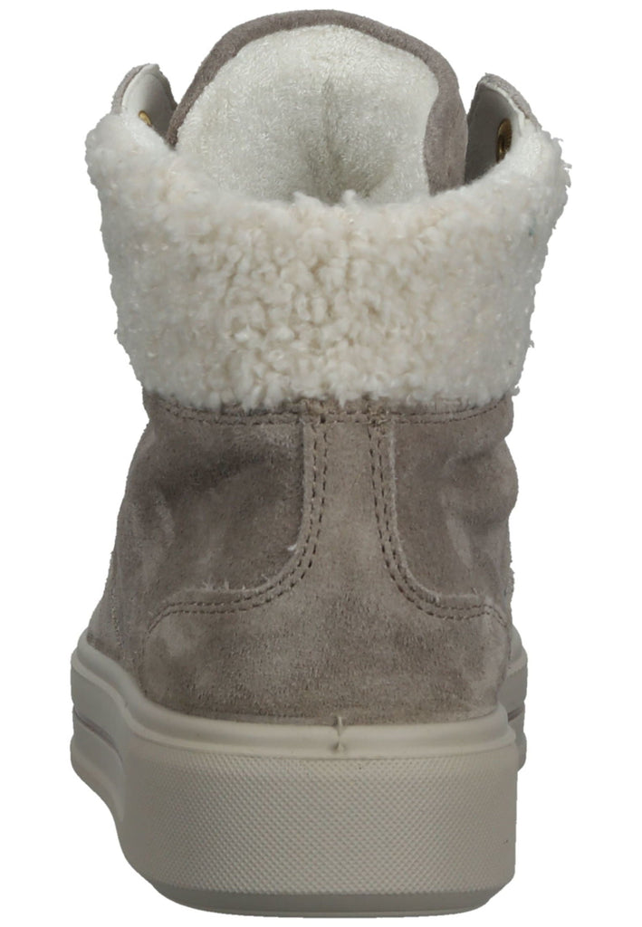 ara Stiefelette Veloursleder Beige/Weiß