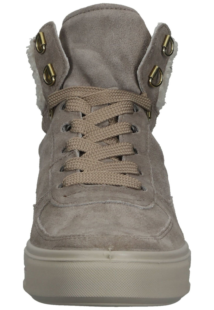 ara Stiefelette Veloursleder Beige/Weiß