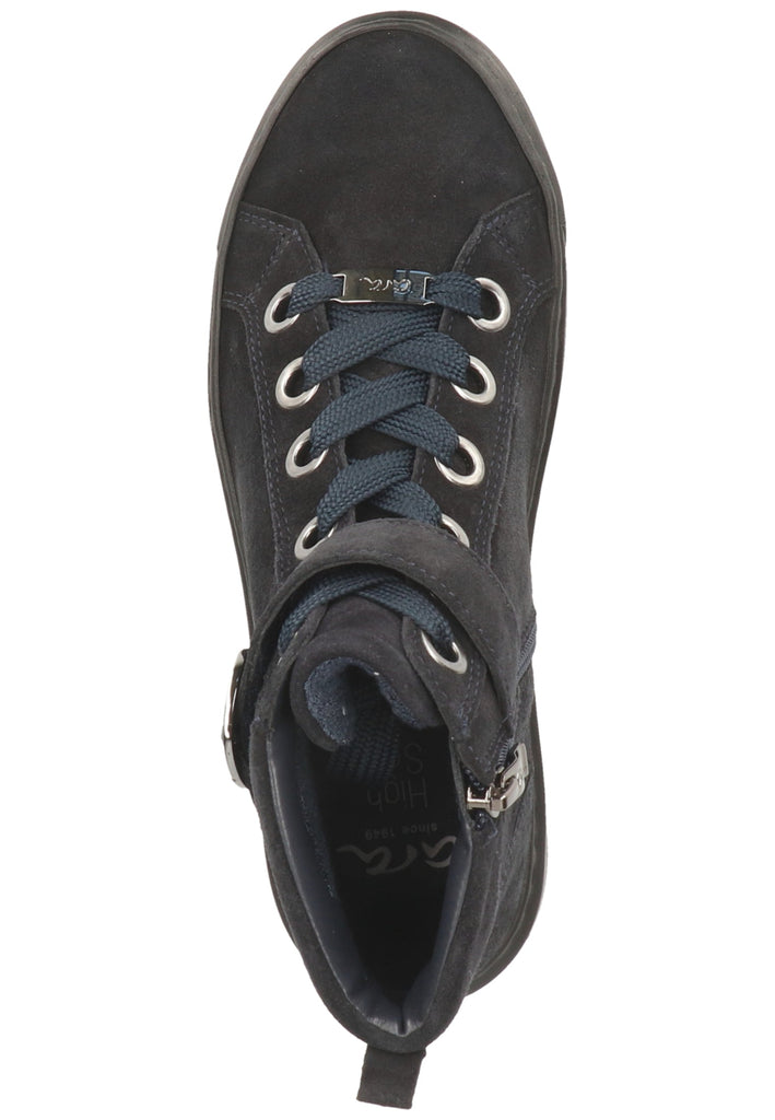 ara Stiefelette Veloursleder Blau