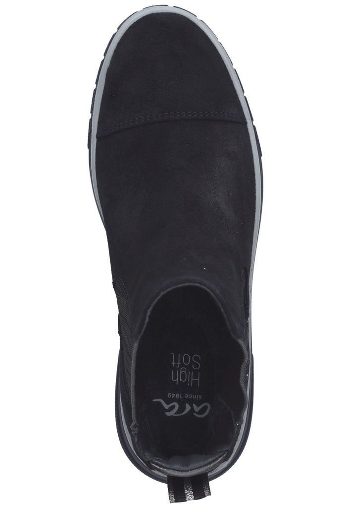 ara Stiefelette Veloursleder Blau/Grau