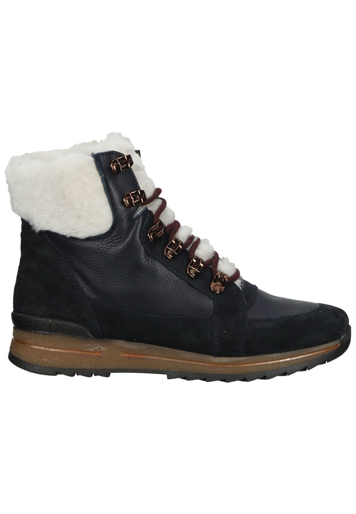 ara Stiefelette Veloursleder Blau Warmfutter