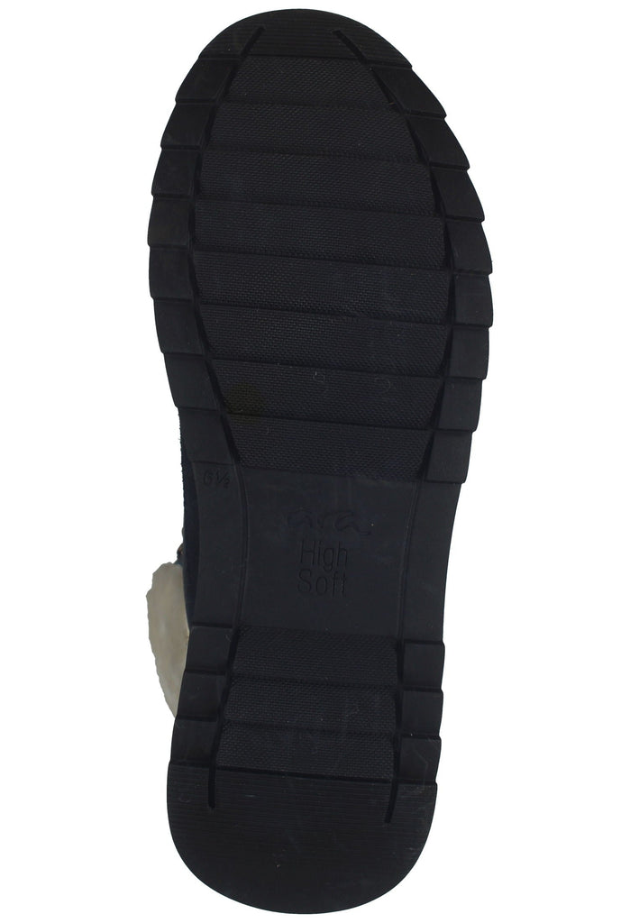 ara Stiefelette Veloursleder Blau Warmfutter