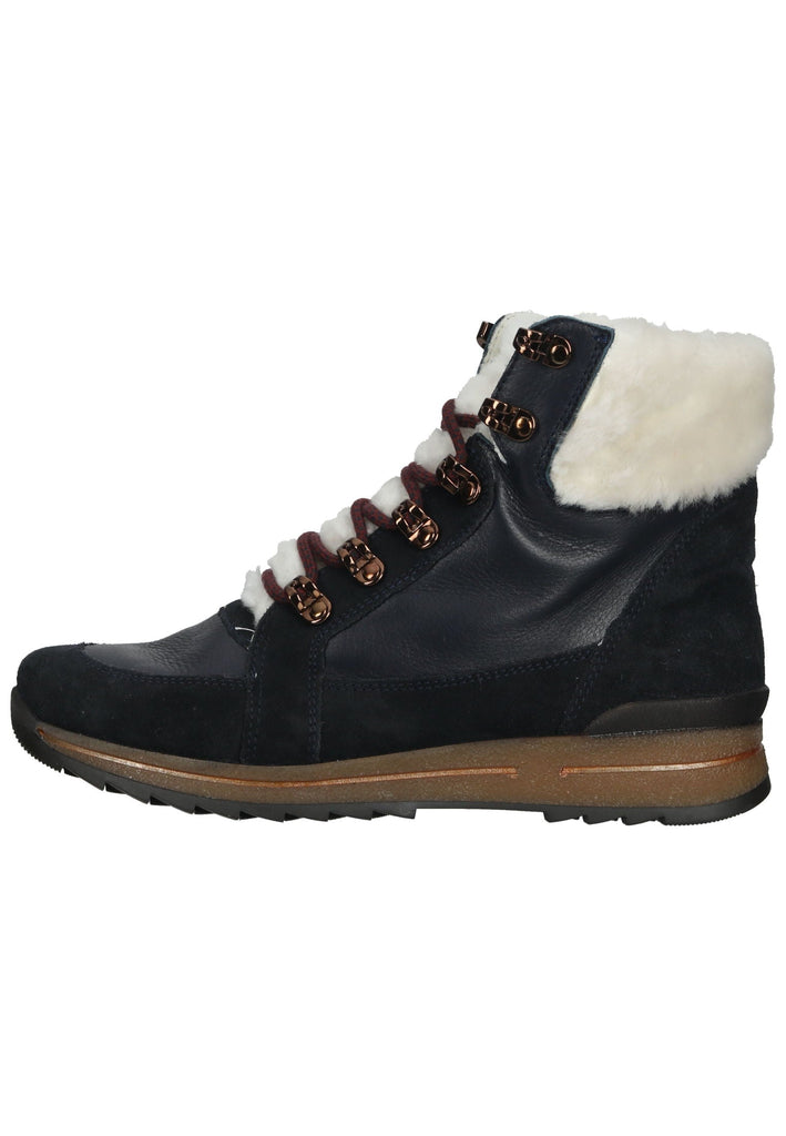 ara Stiefelette Veloursleder Blau Warmfutter