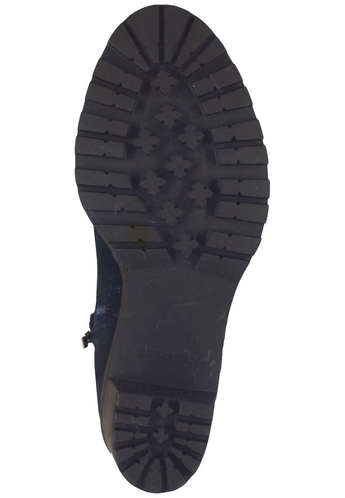 ara Stiefelette Veloursleder Blau Warmfutter