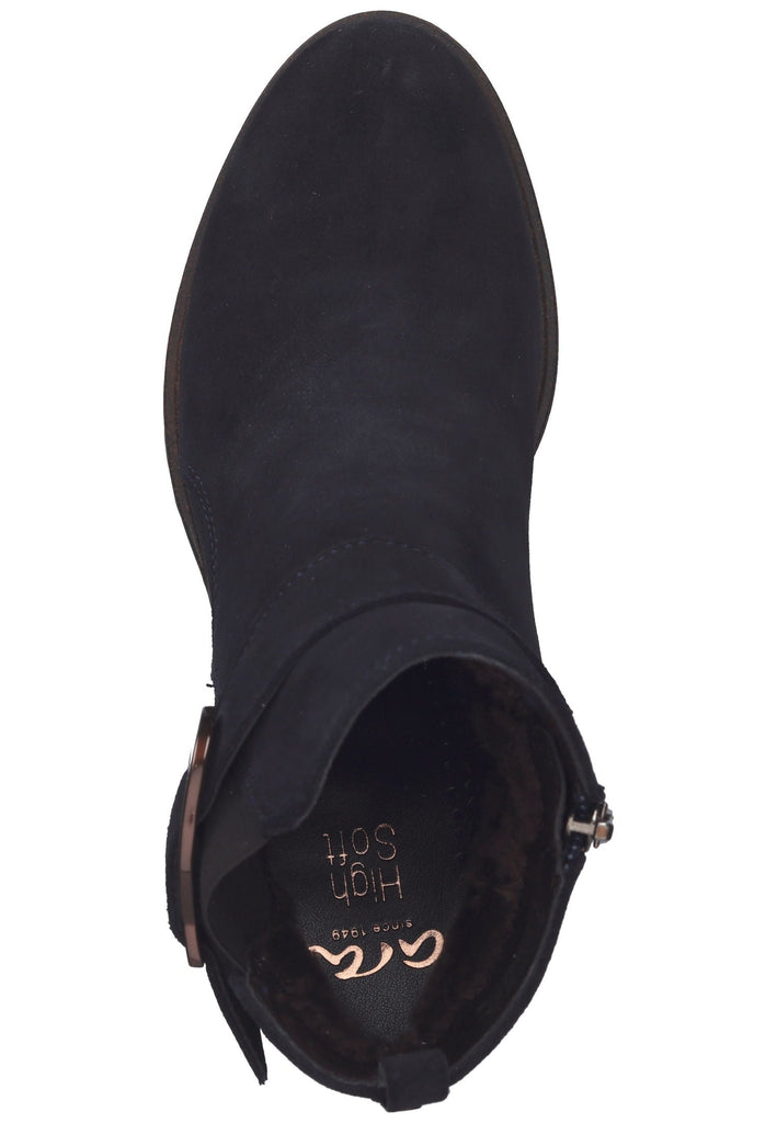 ara Stiefelette Veloursleder Blau Warmfutter