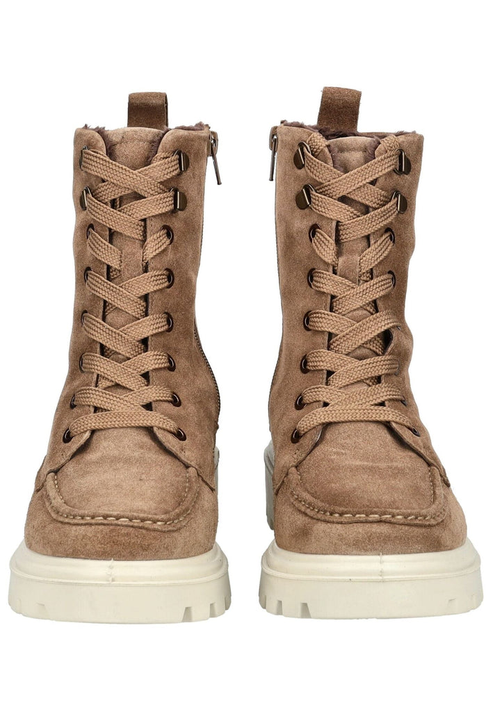 ara Stiefelette Veloursleder Braun/Beige Warmfutter