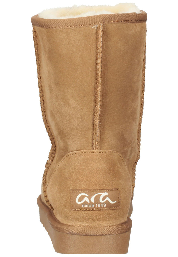 ara Stiefelette Veloursleder Cognac Warmfutter