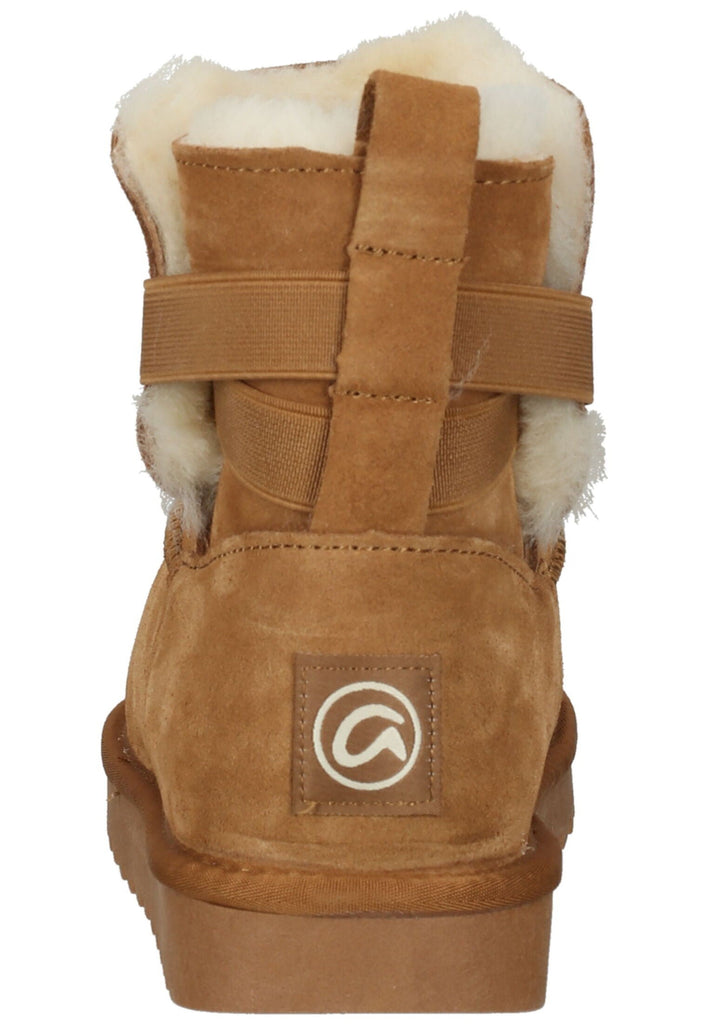 ara Stiefelette Veloursleder Cognac Warmfutter