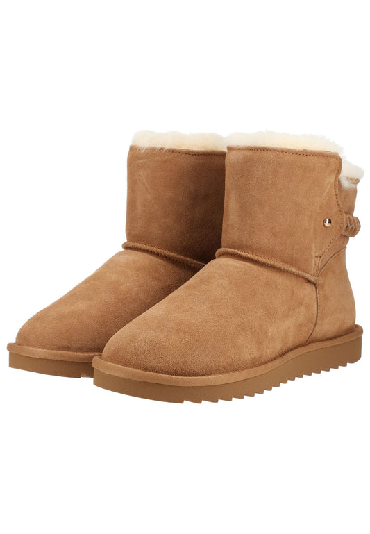 ara Stiefelette Veloursleder Cognac Warmfutter