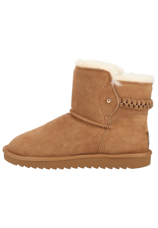 ara Stiefelette Veloursleder Cognac Warmfutter