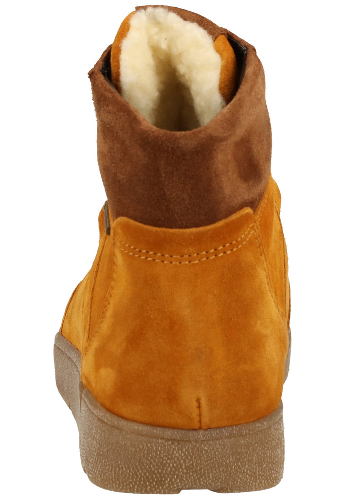 ara Stiefelette Veloursleder Curry Warmfutter