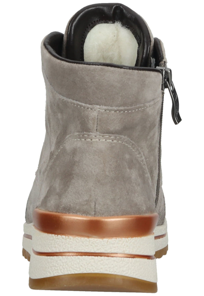 ara Stiefelette Veloursleder Dunkelbeige Warmfutter