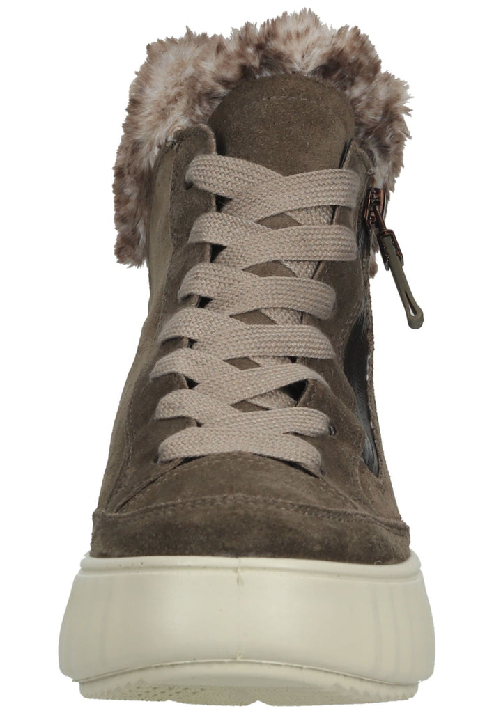 ara Stiefelette Veloursleder Dunkelbraun Warmfutter