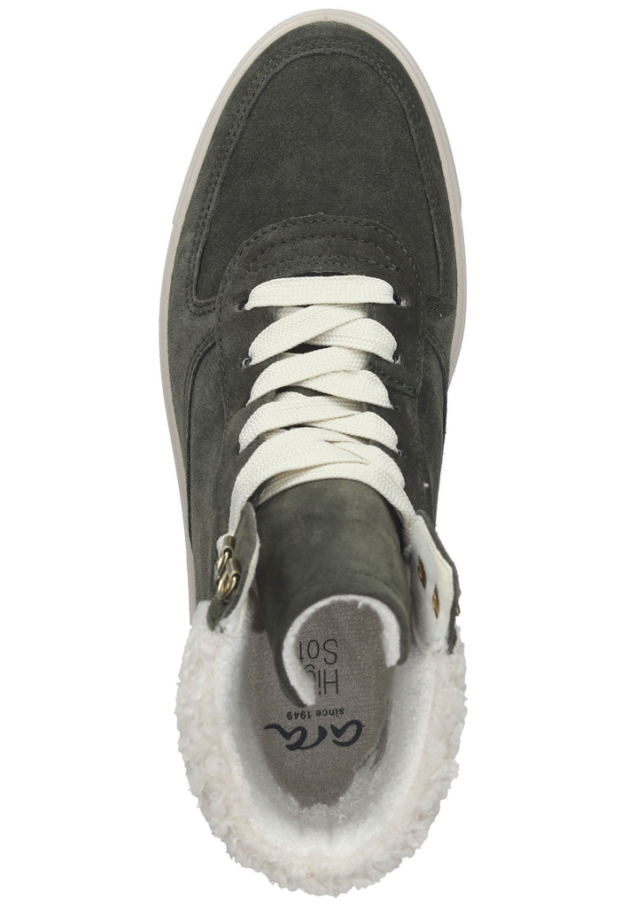 ara Stiefelette Veloursleder Dunkelgrün