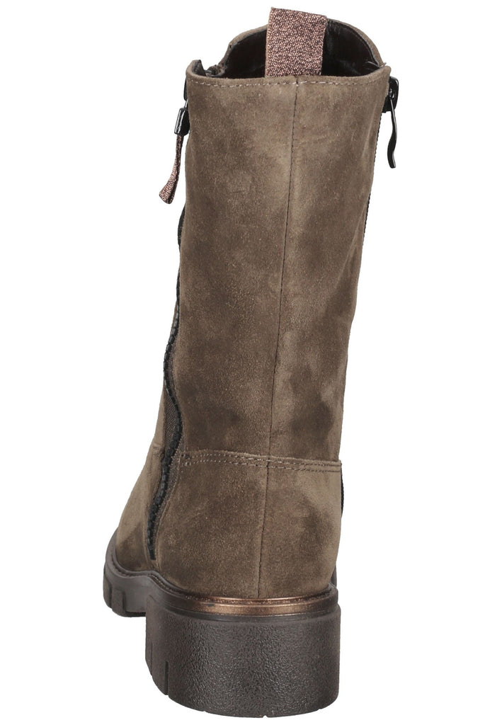 ara Stiefelette Veloursleder Dunkelgrün