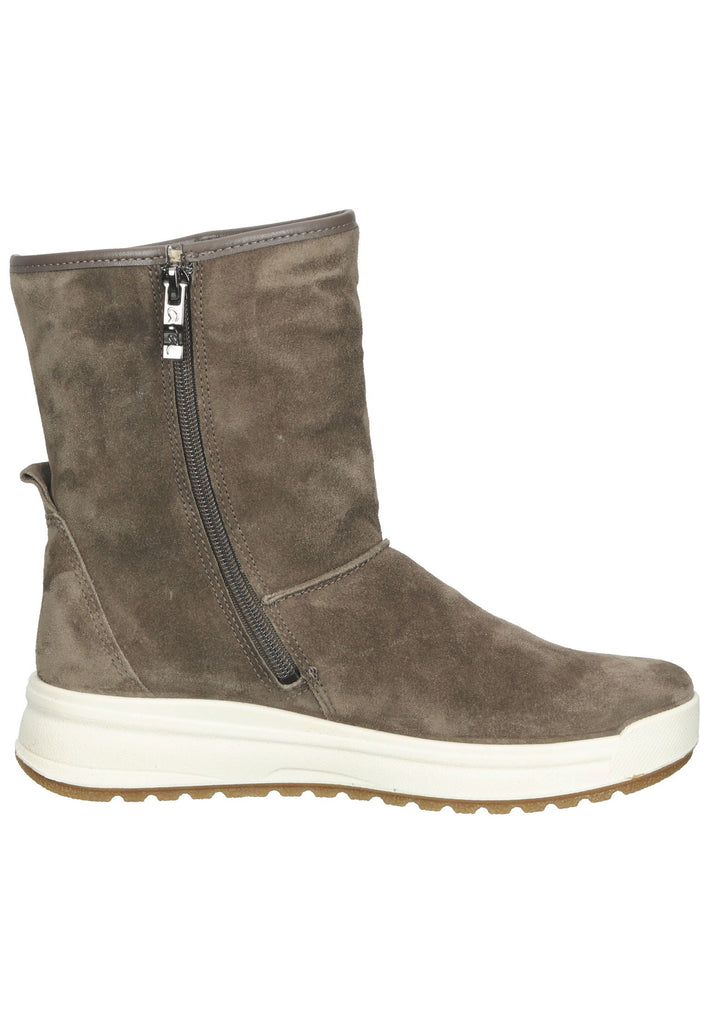 ara Stiefelette Veloursleder Dunkelgrün Warmfutter