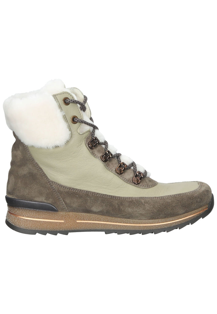 ara Stiefelette Veloursleder Grün/Kombi Warmfutter