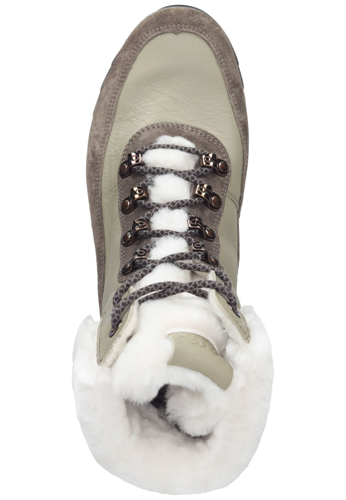 ara Stiefelette Veloursleder Grün/Kombi Warmfutter