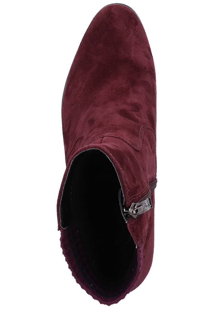 ara Stiefelette Veloursleder Rot